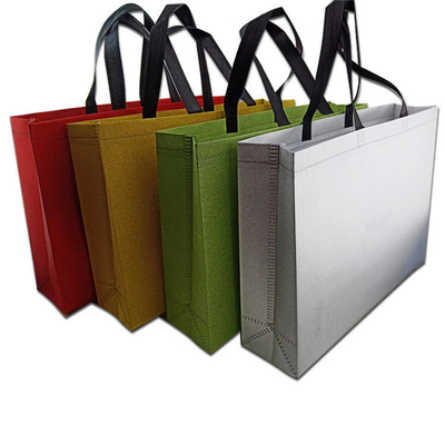 Tipo de corte a presión Reutilizables impermeables PP tejidos bolsas de compras laminadas con logotipos personalizados