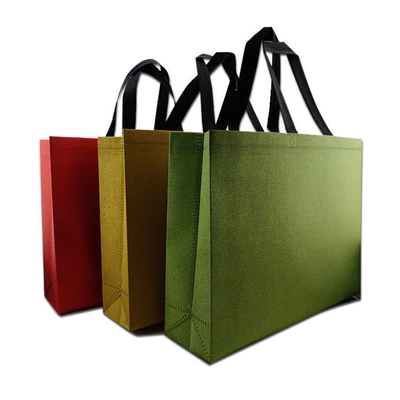 Tipo de corte a presión Reutilizables impermeables PP tejidos bolsas de compras laminadas con logotipos personalizados
