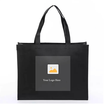Bolso de compras reutilizable no tejido personalizado con portador portátil de logotipo