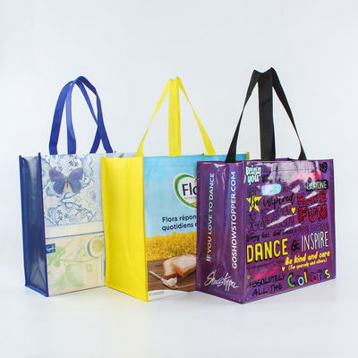 Bolso de compras reutilizable no tejido personalizado con portador portátil de logotipo