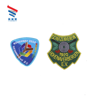 Logotipo personalizado de golf bordado parches tejidos en directo con tela de lona
