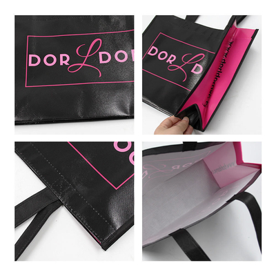 Pedido personalizado Tejido ecológico sin tejido Bolsa de compras de logotipo para promoción de exposiciones