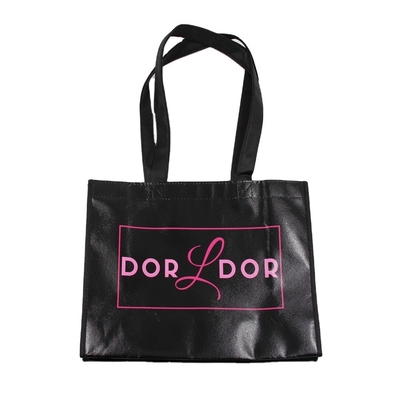 Pedido personalizado Tejido ecológico sin tejido Bolsa de compras de logotipo para promoción de exposiciones