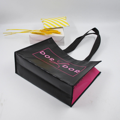 Pedido personalizado Tejido ecológico sin tejido Bolsa de compras de logotipo para promoción de exposiciones