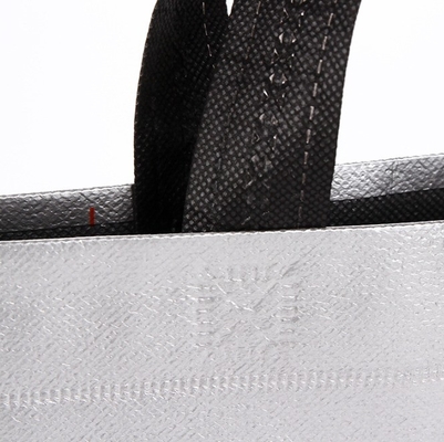 Bolso de tejido no tejido con logotipo personalizado Impresión láser de película metálica Bolso para bufandas Chales