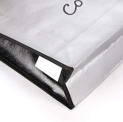 Bolso de tejido no tejido con logotipo personalizado Impresión láser de película metálica Bolso para bufandas Chales