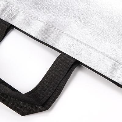 Bolso de tejido no tejido con logotipo personalizado Impresión láser de película metálica Bolso para bufandas Chales