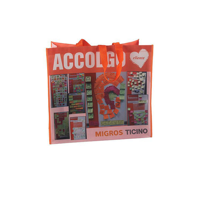 Bolsa de compras de gran capacidad no tejida con material respetuoso con el medio ambiente e impresión a medida