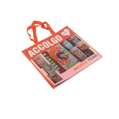 Bolsa de compras de gran capacidad no tejida con material respetuoso con el medio ambiente e impresión a medida