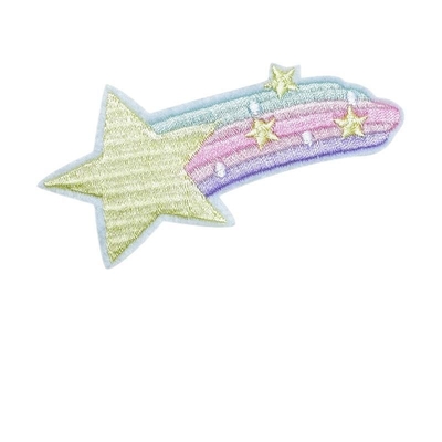 Patches de bordado de hierro en costumbre Patches bordados de chenilla 3D Tejido tipo lienzo