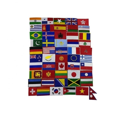 Diseño personalizado Bandera de Hong Kong Parches bordados para ropa Material plástico