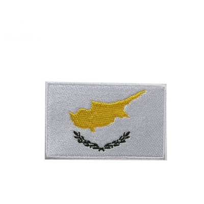 Diseño personalizado Bandera de Hong Kong Parches bordados para ropa Material plástico