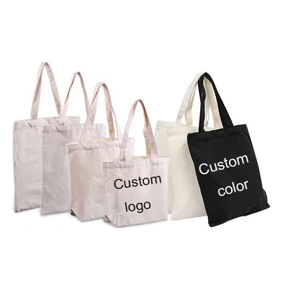 Bolsas de compras de lienzo de color personalizadas Bolsas de toque de algodón 100% orgánico