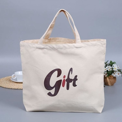 Bolsa de algodón orgánico impresa para promoción y compras ecológicas