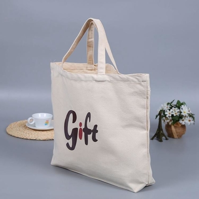 Bolsa de algodón orgánico impresa para promoción y compras ecológicas