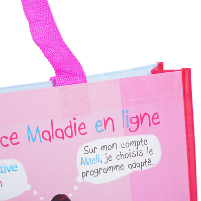 OEM/ODM aceptable bolsas de bolsas Pp no tejidas multicolores para compras Logotipo personalizado