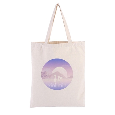 Logotipo personalizado Bolso de algodón orgánico reciclado Bolso de lona de algodón