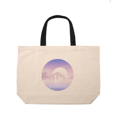 Logotipo personalizado Bolso de algodón orgánico reciclado Bolso de lona de algodón