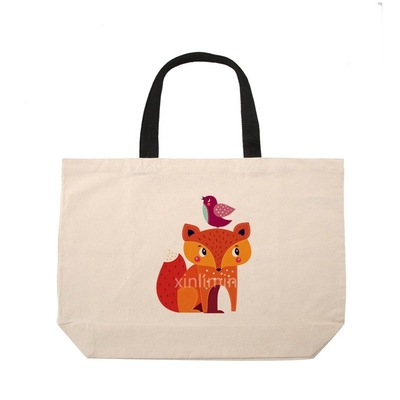 Logotipo Logotipo personalizado Reutilizable de algodón lienzo de tira de la cuerda Bolsa de compras para ecológico
