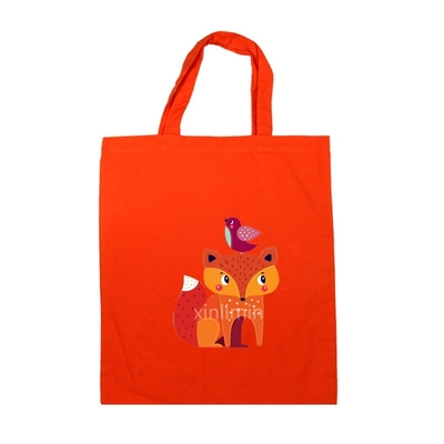 Logotipo Logotipo personalizado Reutilizable de algodón lienzo de tira de la cuerda Bolsa de compras para ecológico