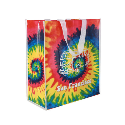 Impresión personalizada Bolsa de logotipo no tejido de gran capacidad para compras ecológicas