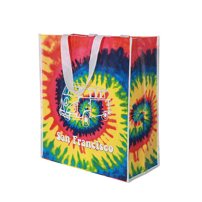 Impresión personalizada Bolsa de logotipo no tejido de gran capacidad para compras ecológicas