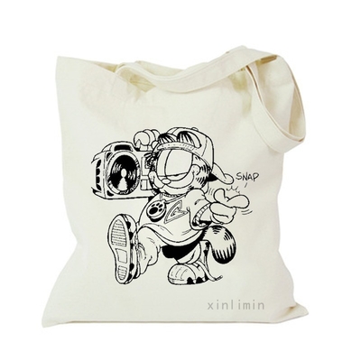 Bolso de Tote Impreso de Moda de dibujos animados ecológicos de color personalizado para compras de mujeres