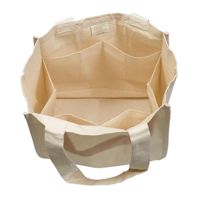 Exhibición Impreso a medida Eco reciclado Bolso de compras en blanco Plano de algodón orgánico con logotipo