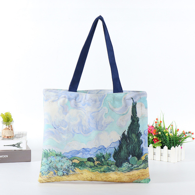 Logotipo personalizado Impreso Reciclado Reutilizable Sublimación Bolso de Tote para Negocios Compras de comestibles