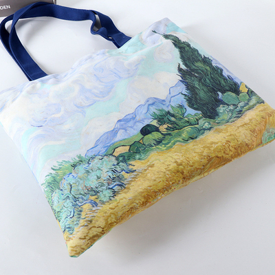 Logotipo personalizado Impreso Reciclado Reutilizable Sublimación Bolso de Tote para Negocios Compras de comestibles