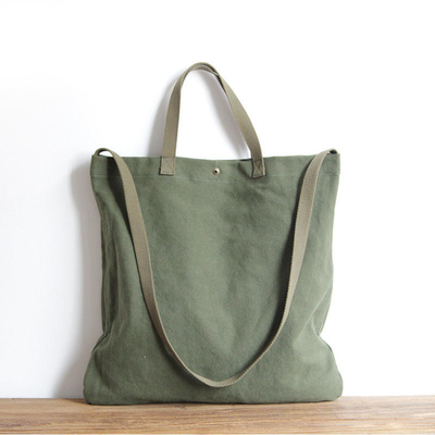Promoción Mujeres de algodón natural duradero lienzo de compras bolsa de bolsa para compras de negocios