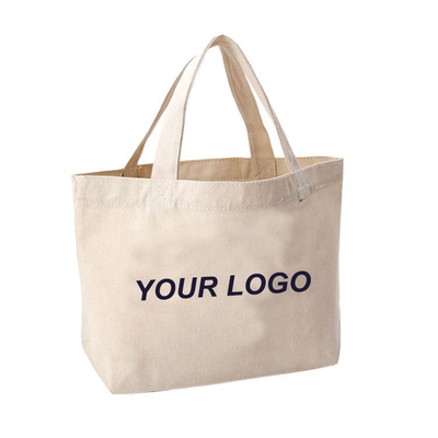100% de algodón de compras de logotipo impreso a medida de la playa de lienzo bolsa de toque para compras de negocios