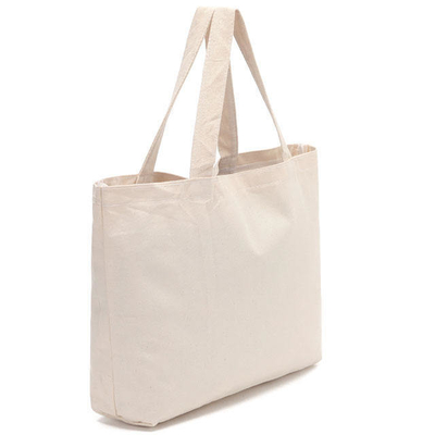 100% de algodón de compras de logotipo impreso a medida de la playa de lienzo bolsa de toque para compras de negocios