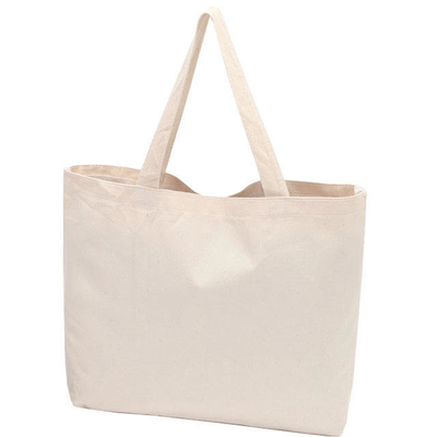 100% de algodón de compras de logotipo impreso a medida de la playa de lienzo bolsa de toque para compras de negocios