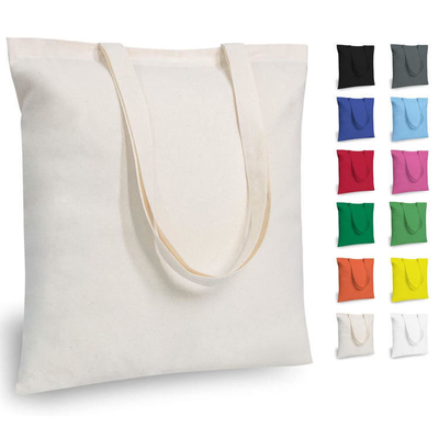 Tiendas de comestibles Logotipo personalizado Impreso reciclable Plano de algodón orgánico lienzo Tote Bolsas de compras con cremallera