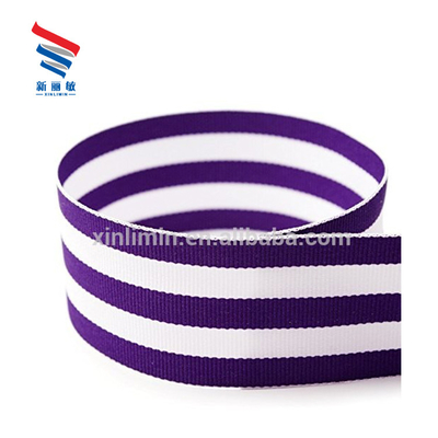 1-1/2&quot; de ancho Impreso a medida doble cara rayada Elastico de grano grueso cinta por rollo