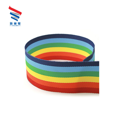 1-1/2&quot; de ancho Impreso a medida doble cara rayada Elastico de grano grueso cinta por rollo