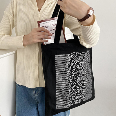 Bolso de toque de lienzo personalizado Bolso de compra de hombro grande para compras de moda