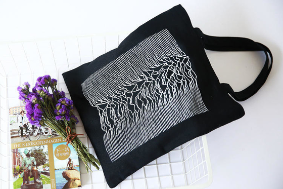 Bolso de toque de lienzo personalizado Bolso de compra de hombro grande para compras de moda