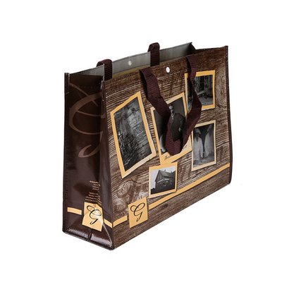 Acceptable OEM/ODM Impresión personalizada de comestibles reutilizables bolsas de bolsas laminadas no tejidas de PP