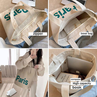 Bolso de compras portátil de algodón con hombro único con servicio OEM y colores Pantone