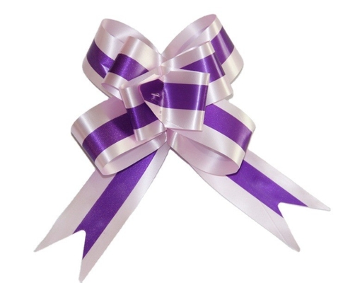Color agradable y rápido Organza tira arcos de cuerda para la fiesta de bodas en material satinado