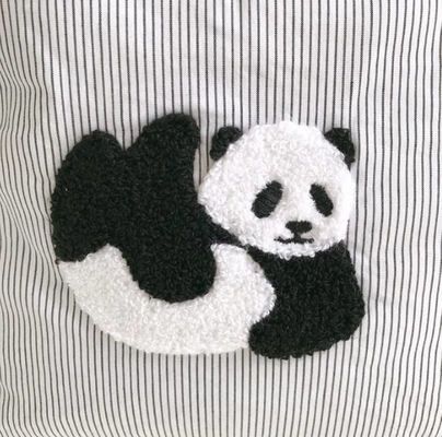 Logotipo personalizado Amor Animal 3D Toallas bordadas Bolsa de algodón para la conveniencia de las compras