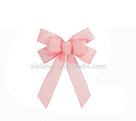 Color agradable y rápido Organza tira arcos de cuerda para la fiesta de bodas en material satinado