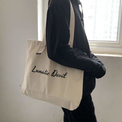Bolso de algodón de lienzo personalizado versátil y ecológico Bolso de compras de playa