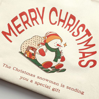 Bolso de compras pesado con mango largo con lienzo de Navidad personalizado
