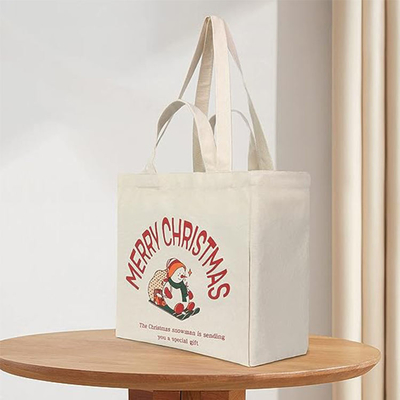 Bolso de compras pesado con mango largo con lienzo de Navidad personalizado