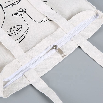 Color personalizado de compras recicladas de comestibles de lona Calico bolsas de toque