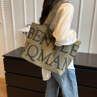 Bolso de toque de las axilas femeninas transfronterizo con letra explosiva y gran capacidad