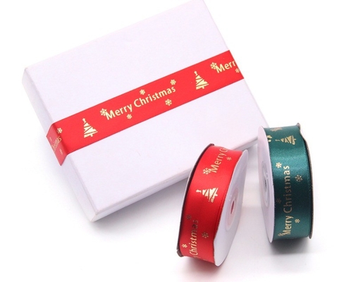 Feliz Navidad Alfabe Tejido de la cinta de borde para la decoración del rollo de fiesta personalizado